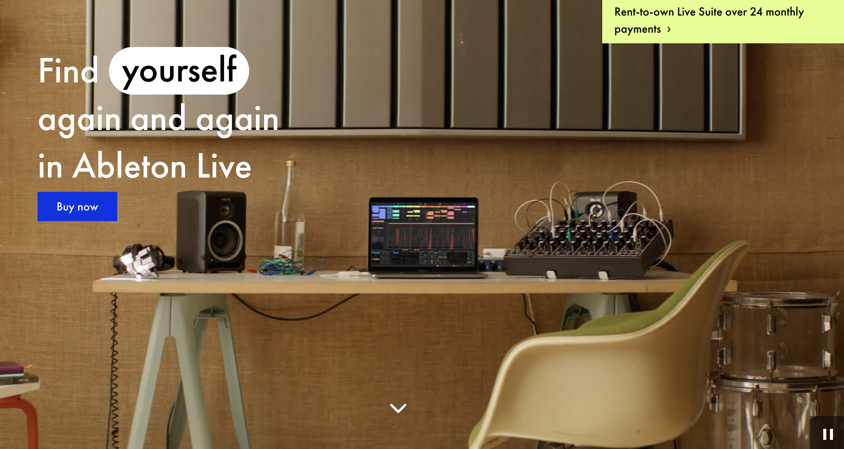 Ableton Live homepage