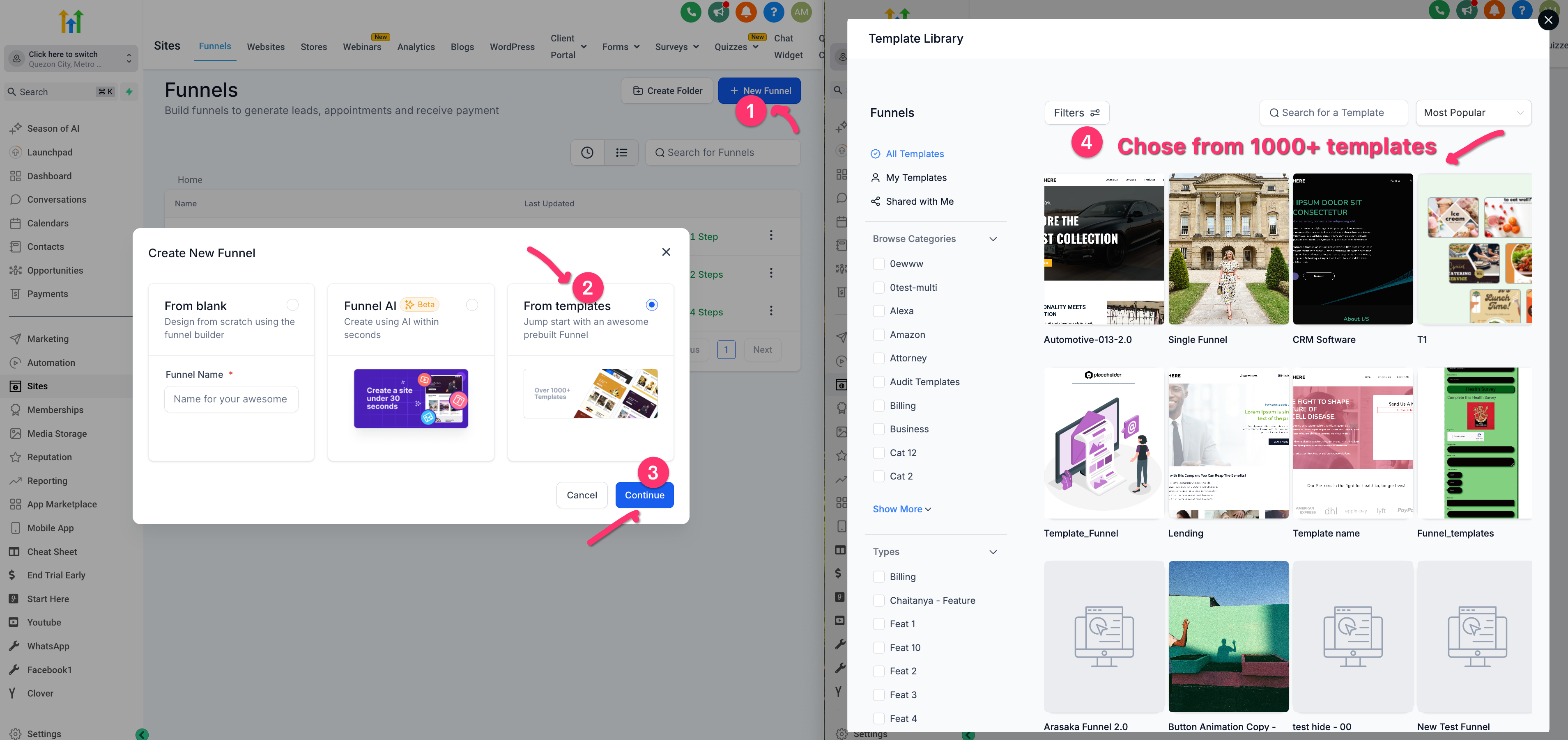 HighLevel website builder