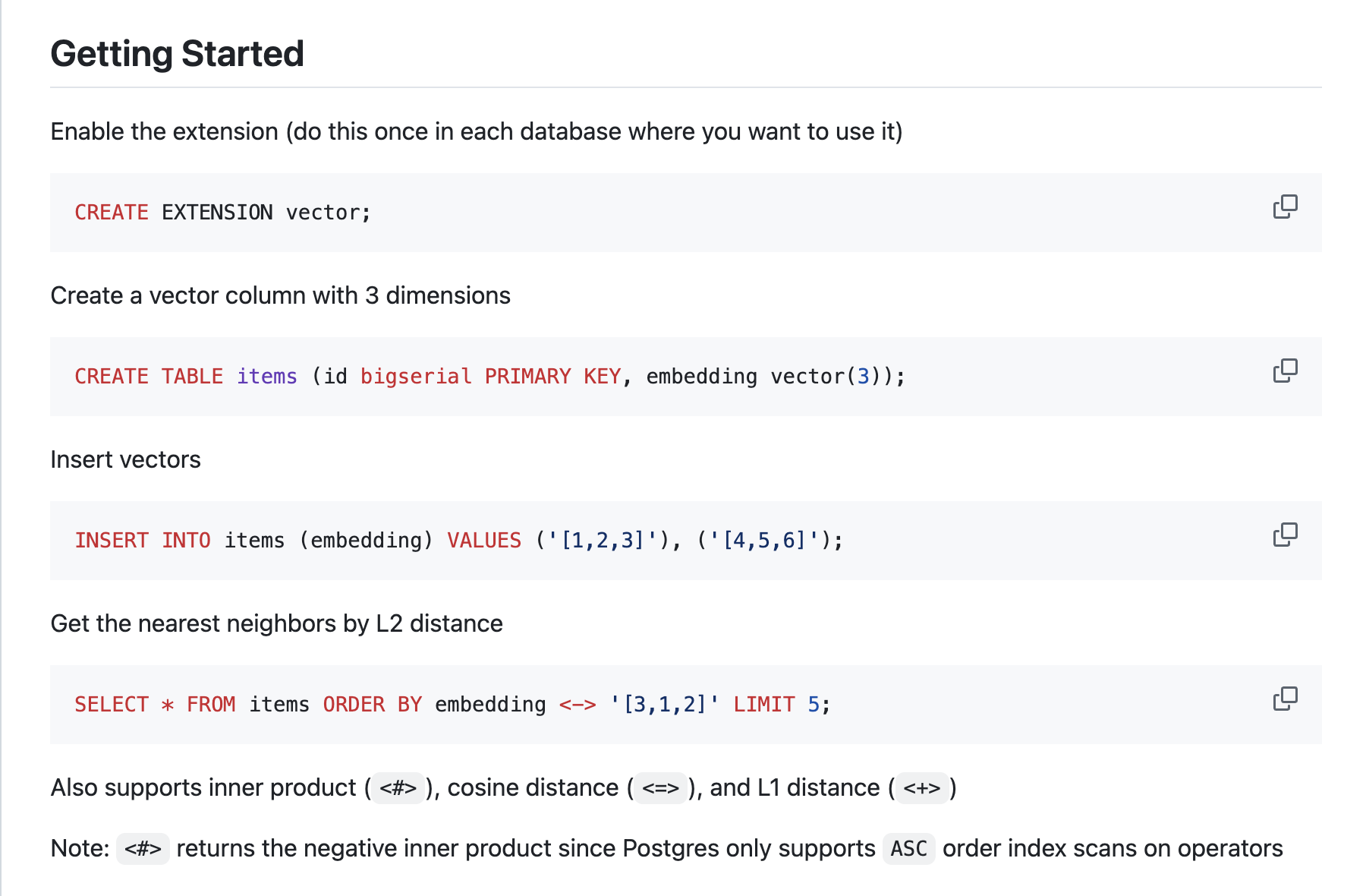 PG Vector Database