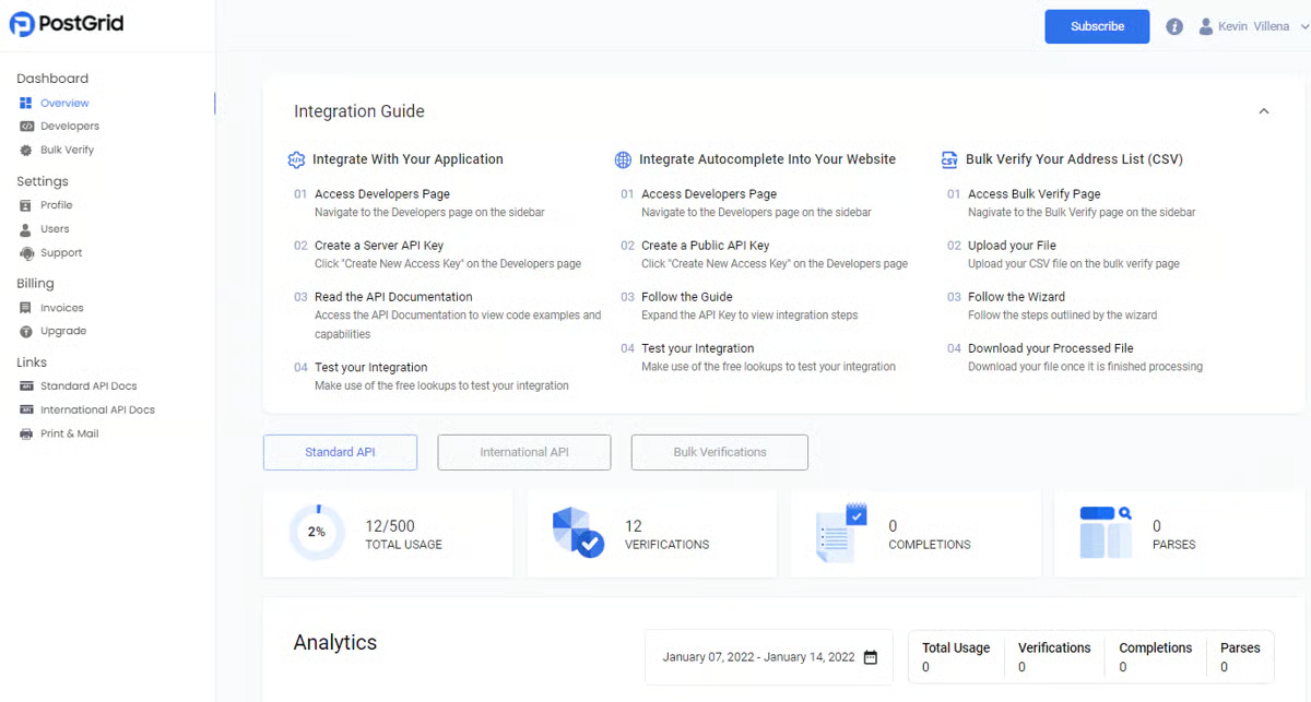 PostGrid Address Verification Integration Guide