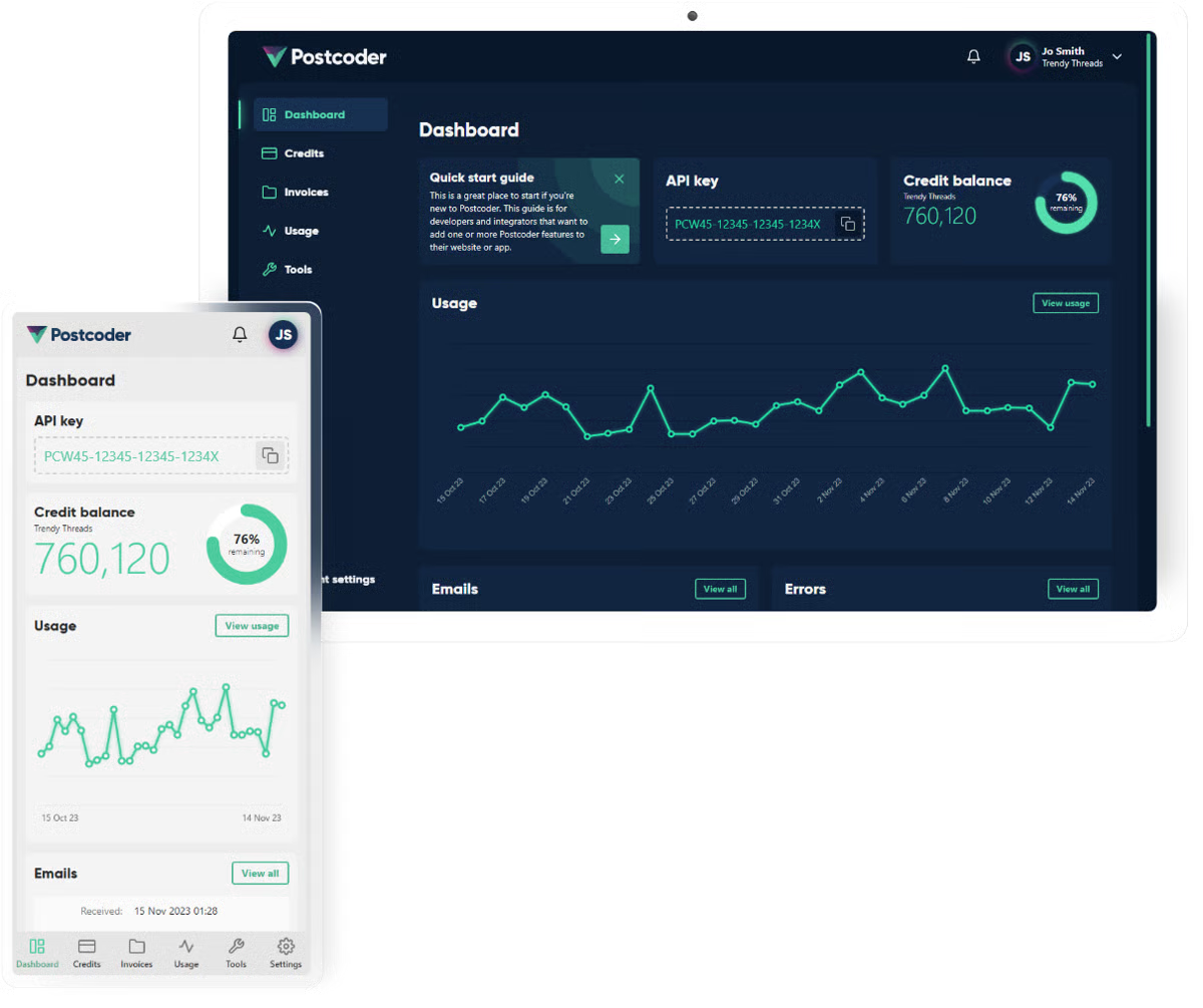 Postcode Dashboard